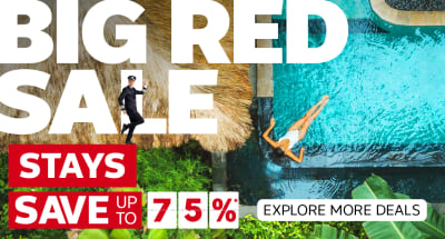 BIG RED SALE - Stays | Save up to 75%* - Explore more deals