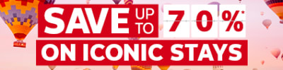 Save up to 70%* on iconic stays