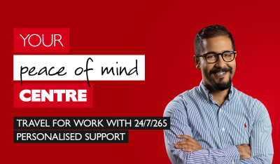 Your peace of mind centre - Travel for work with 24/7/365 personalised support