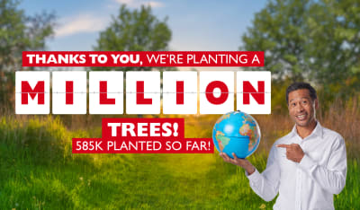 Thanks to you, we're planting a million trees! 585K planted so far!