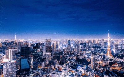 City skyline over Tokyo