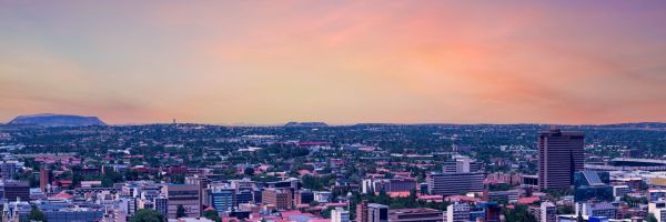 City of Bloemfontein at sunset