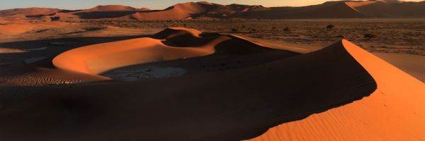 Rolling orange sand dunes