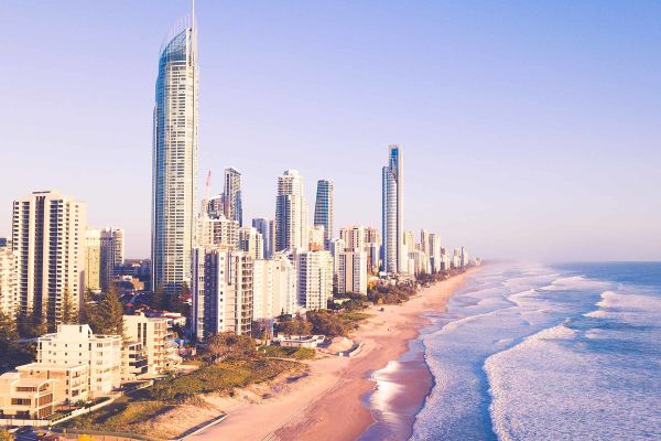 Drone shot of Surfers Paradise