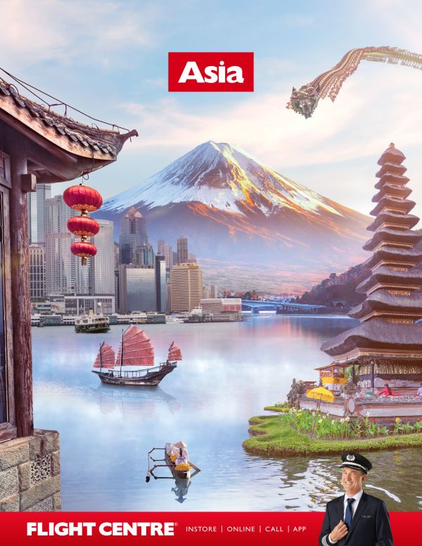 Cover image of Asia brochure with Mount Fuji