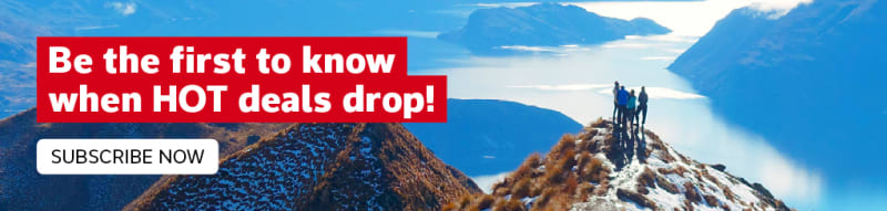 Be the first to know when hot deals drop! | Subscribe now. Hikers on top of a snow-capped mountain
