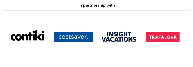 In partnership with | Contiki, Costsaver, Insight Vacations, Trafalgar