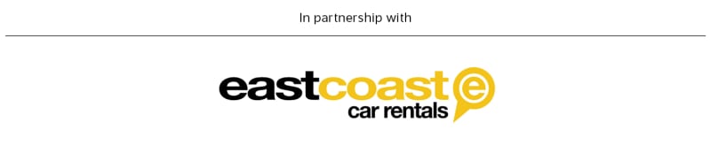 In partnership with Eastcoast car rentals