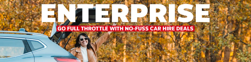 Enterprise. Go full throttle with no-fuss car hire deals