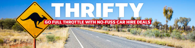 Thrifty. Go full throttle with no-fuss car hire deals