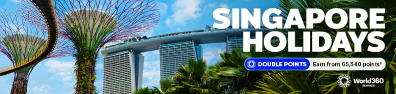 Gardens by the Bay and Marina Bay Sands in Singapore, featuring Singapore Holidays and double World360 points