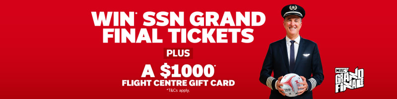 Win* SSN Grand Final Tickets - plus a $1,000* Flight Centre Gift Card
