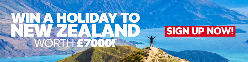 Win a holiday to New Zealand worth £7000!*