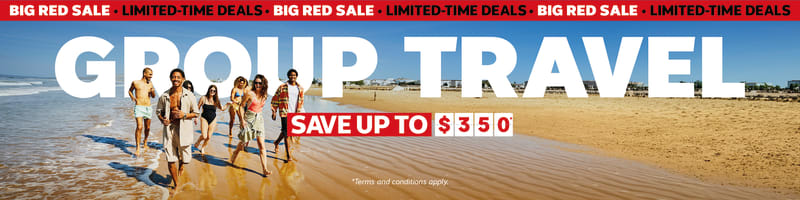 Big Red Sale | Save up to $350* on group travel