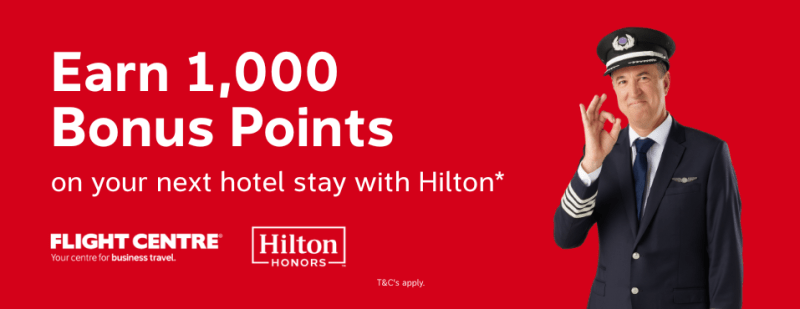 Earn 1,000 bonus points on your next hotel stay with Hilton*