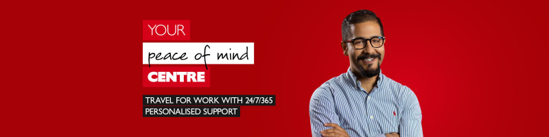 Your peace of mind centre - Travel for work with 24/7/365 personalised support
