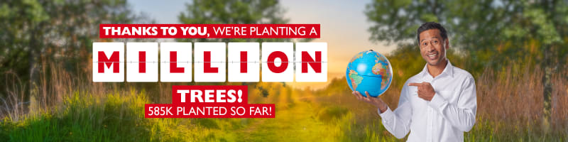 Thanks to you, we're planting a million trees! 585K planted so far!