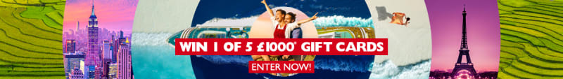 Win 1 of 5 £1000* gift cards | Enter now!