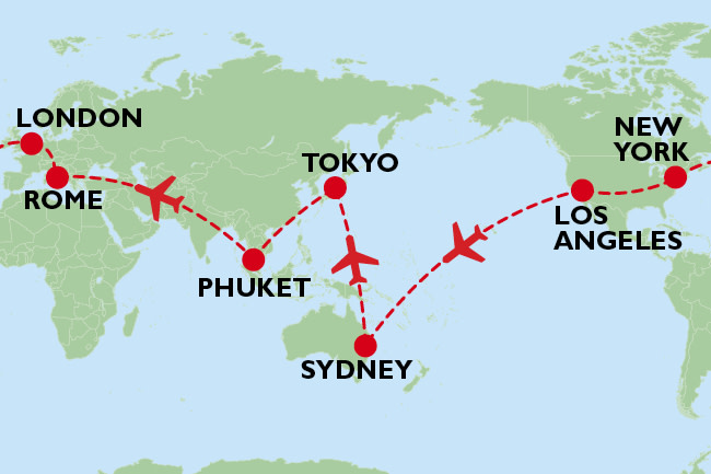 Continent-based map guide