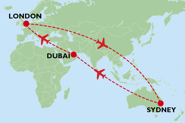 Extended layover map guide