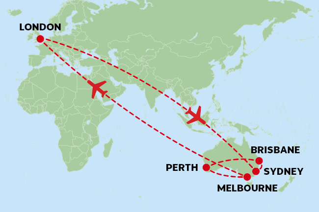 City hopping map guide