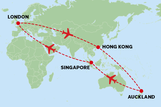 Extended layover map guide